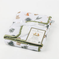 Jersey/Sherpa Pram Blanket - Forest Retreat