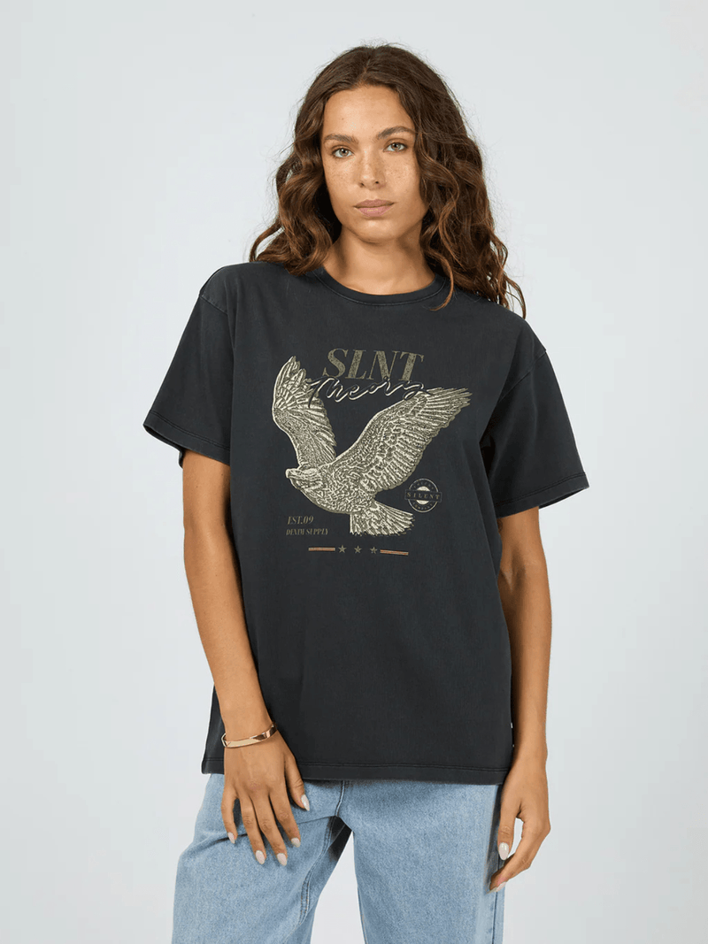 Silent TheoryHand Drawn Tee - Washed Black