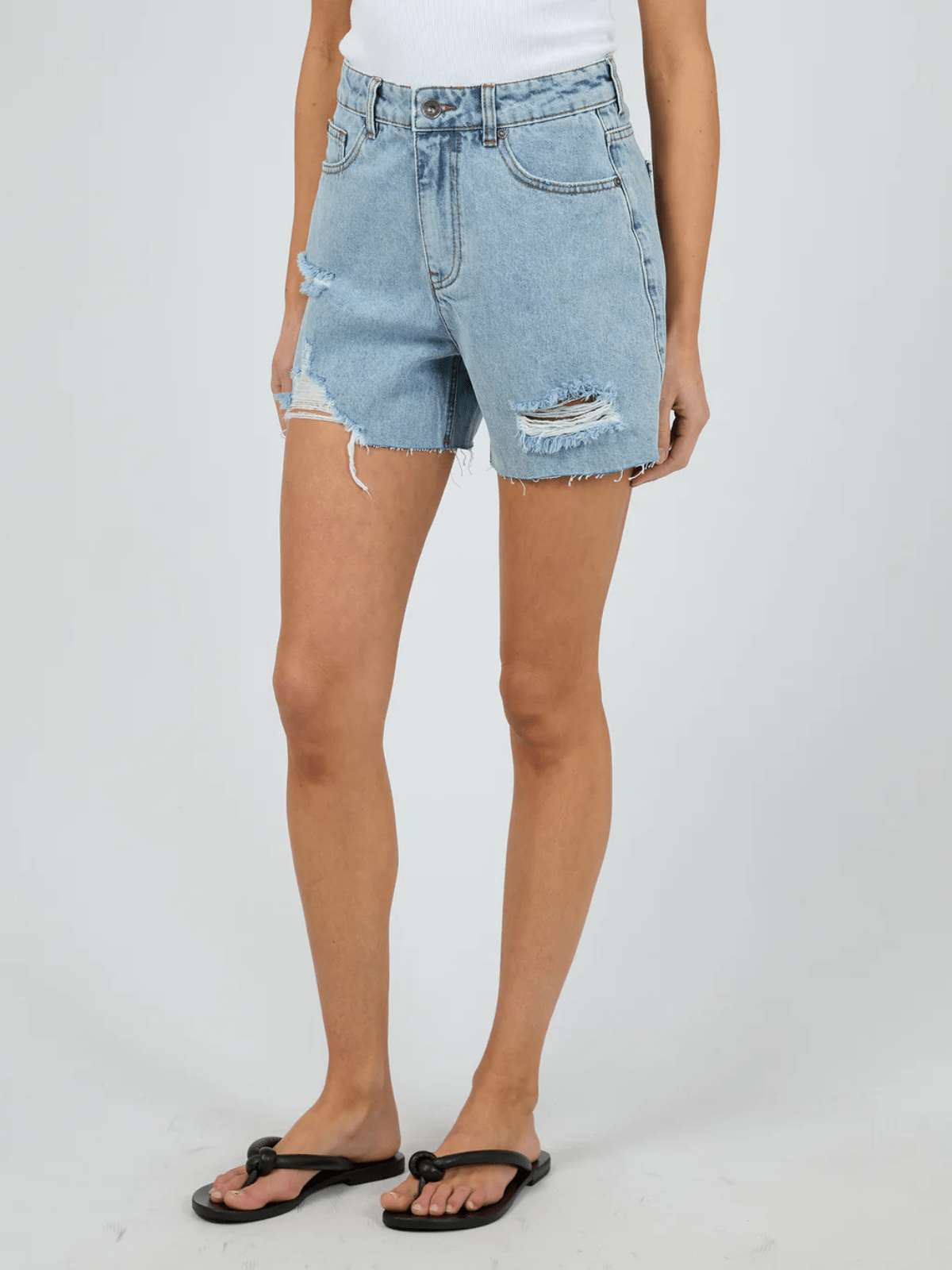 Silent TheoryKyia Short Destroyed - Light Blue