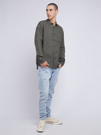 Linen L/S Shirt - Khaki