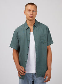 Linen SS Shirt - Pine