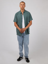 Linen SS Shirt - Pine