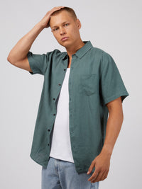 Linen SS Shirt - Pine
