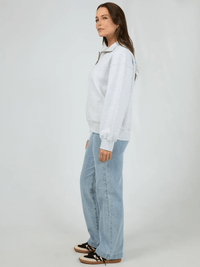 Silent TheorySilent Luxe 1/4 Zip Crew - Snow Marle
