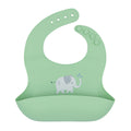 Silicone Bib - Elephant/Sage