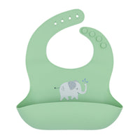 Silicone Bib - Elephant/Sage