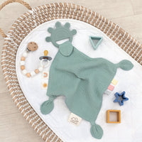 Silicone Muslin Comfort Teether - Sage