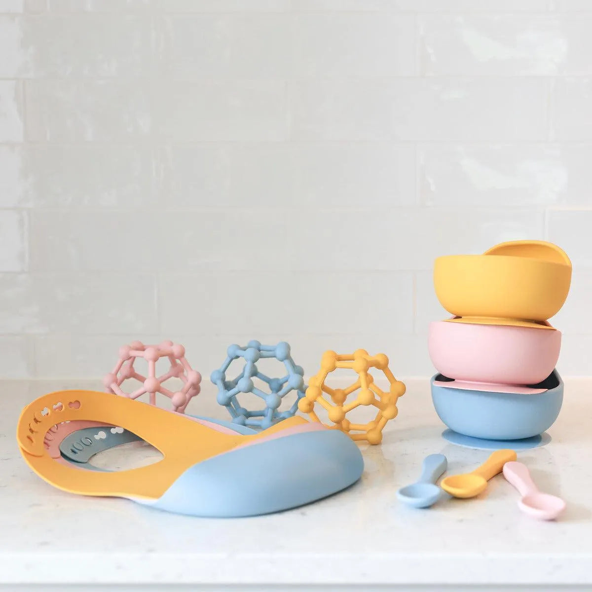 Silicone Dinner Set - Mustard - Splosh - Image 3