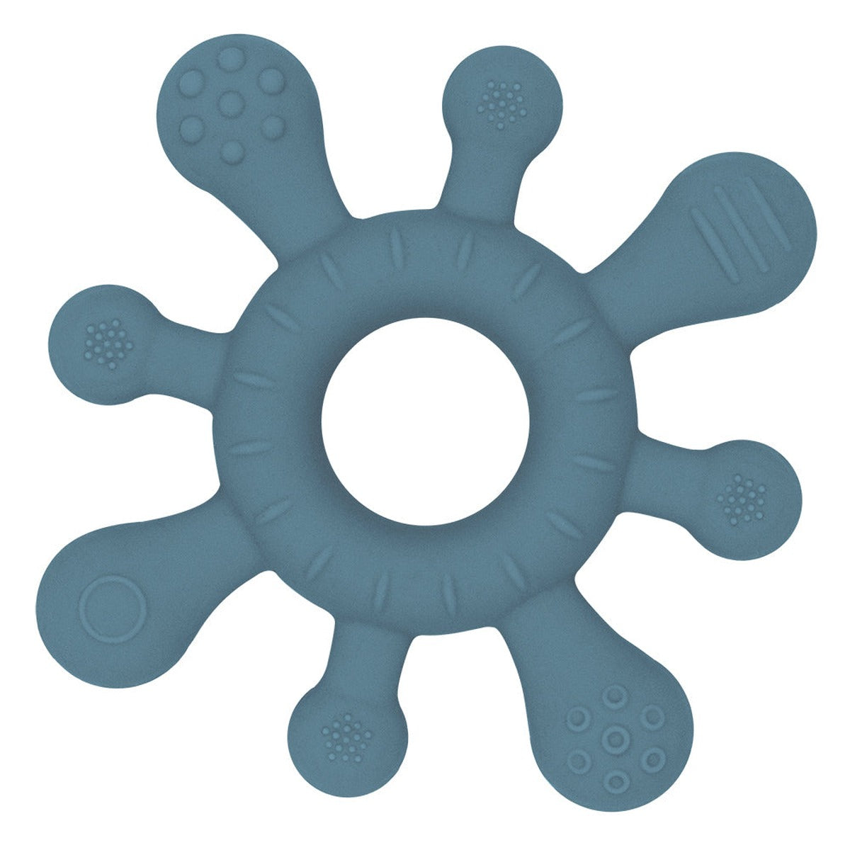 Living Textiles Silicone Splash Teether, Steel Blue