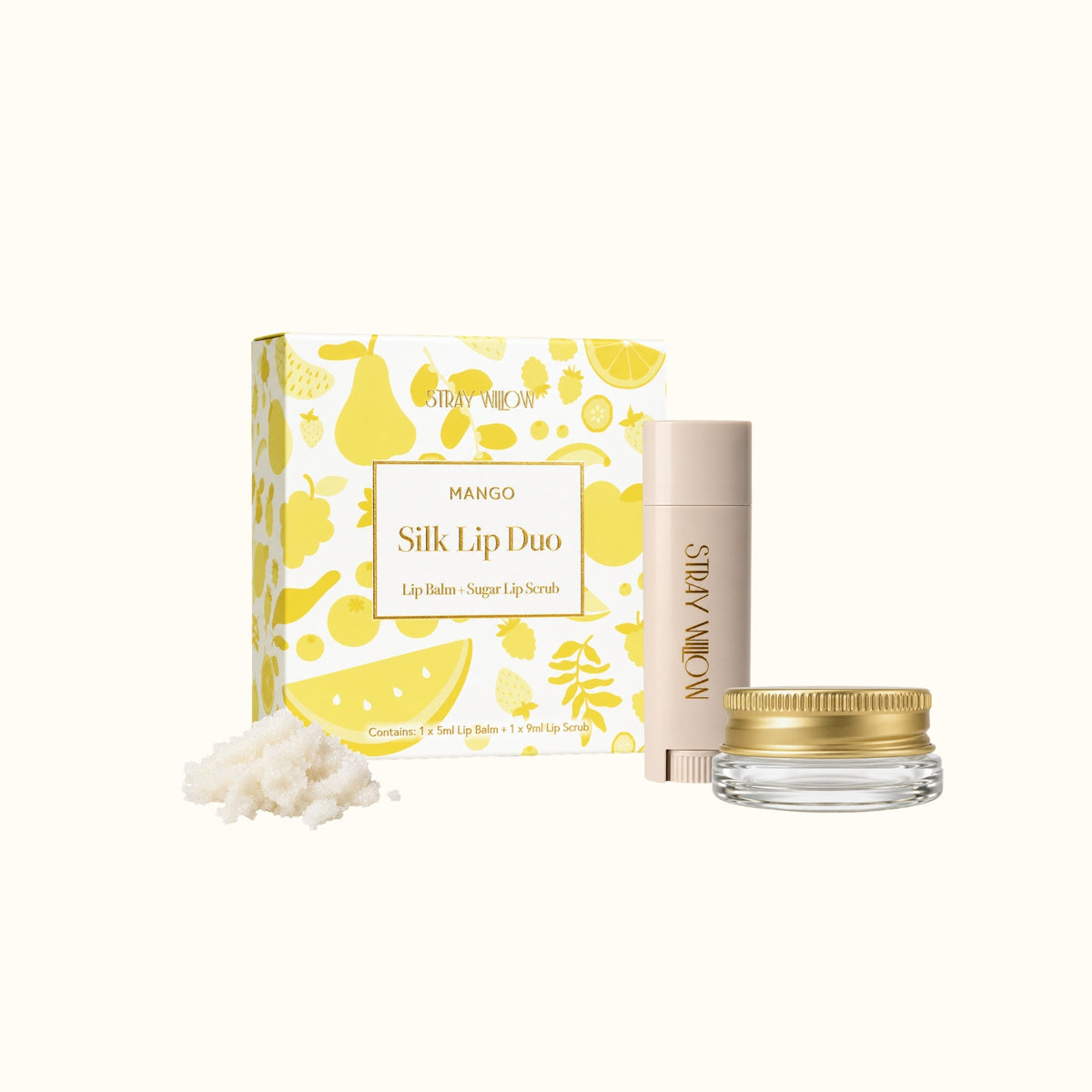 Stray Willow Silk Lip Duo, Mango Sorbet