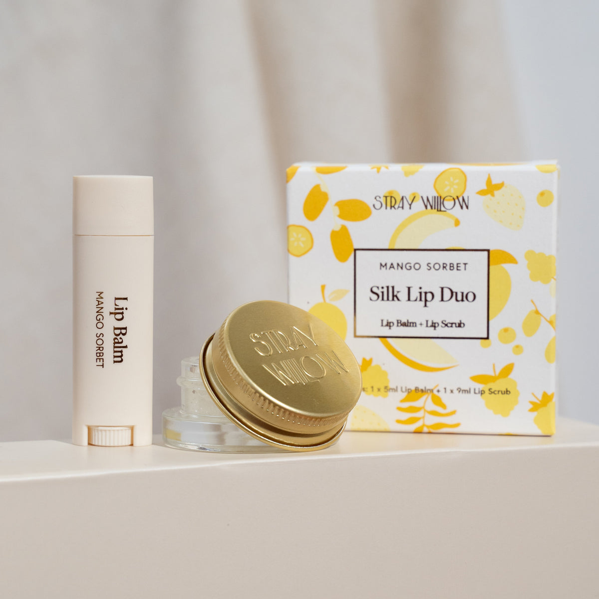 Stray Willow Silk Lip Duo, Mango Sorbet