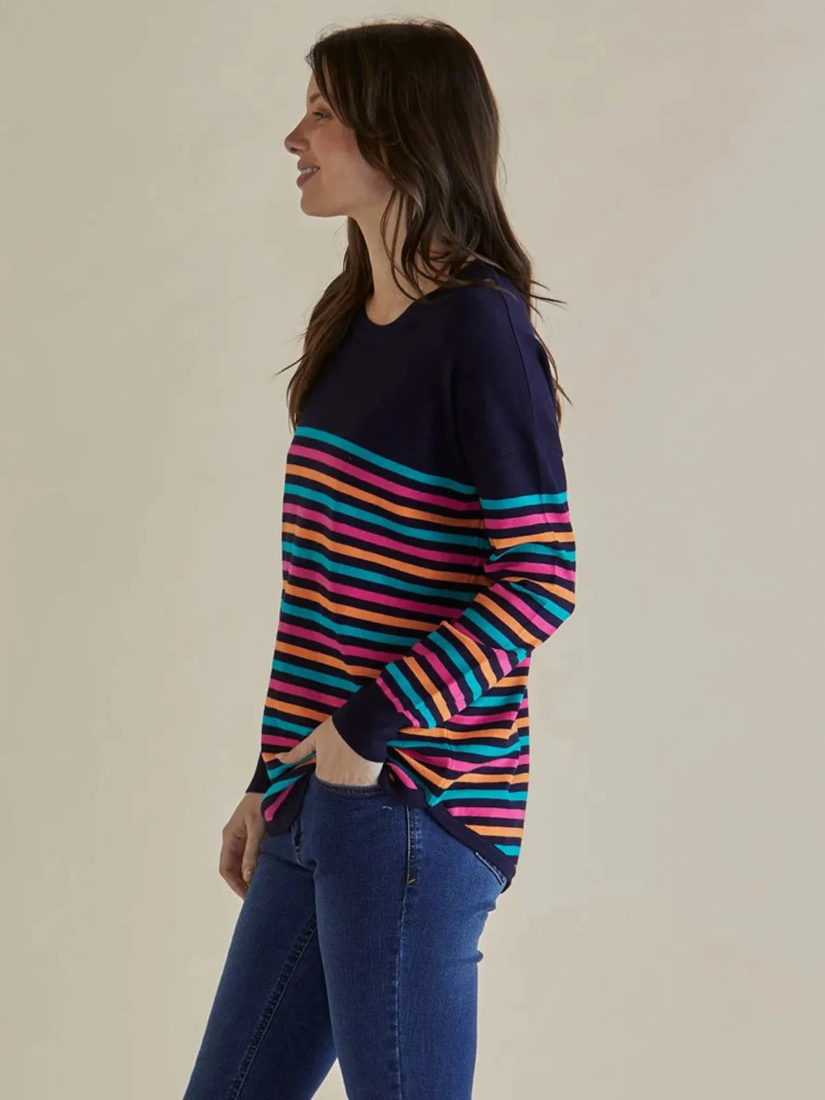 Sophie Knit Jumper - Rainbow - Betty Basics - Image 3