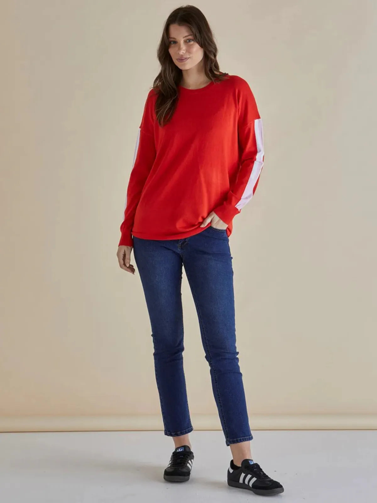 Sophie Knit Jumper - Red - Betty Basics - Image 2