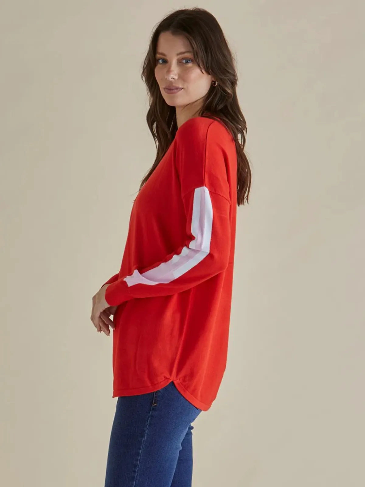 Sophie Knit Jumper - Red - Betty Basics - Image 3