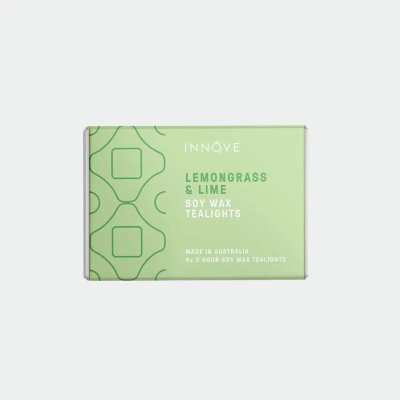 Soy Tealight Candles - Lemongrass & Lime 6 Pack - Innove - Image 1