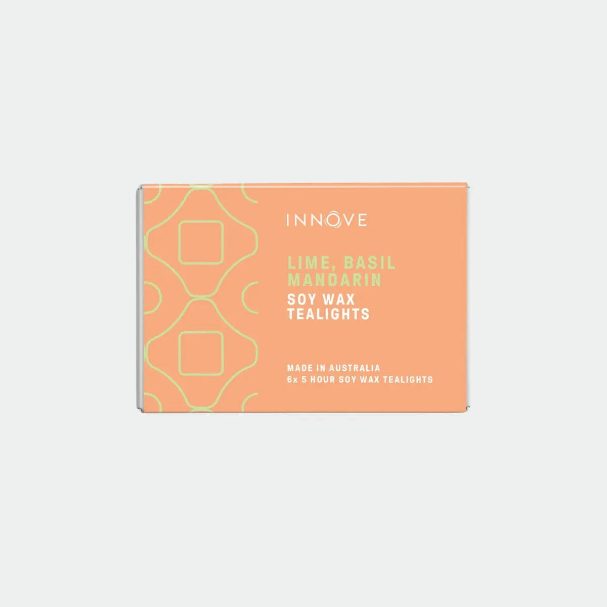 Soy Tealight Candles - Lime Basil Mandarin 6 Pack - Innove - Image 1