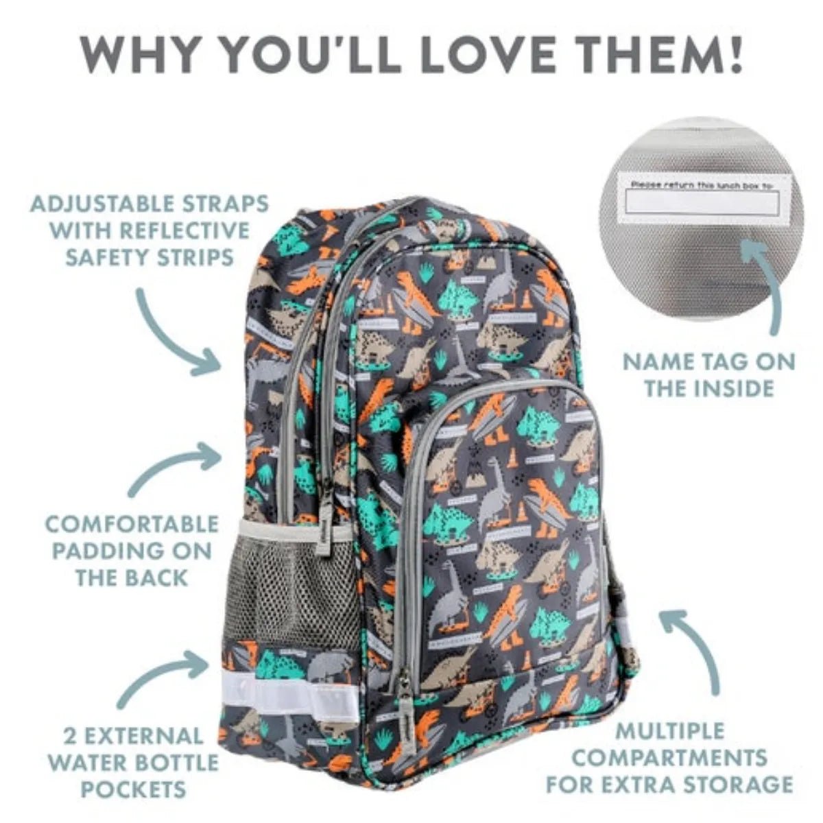 SploshDino Skate Backpack