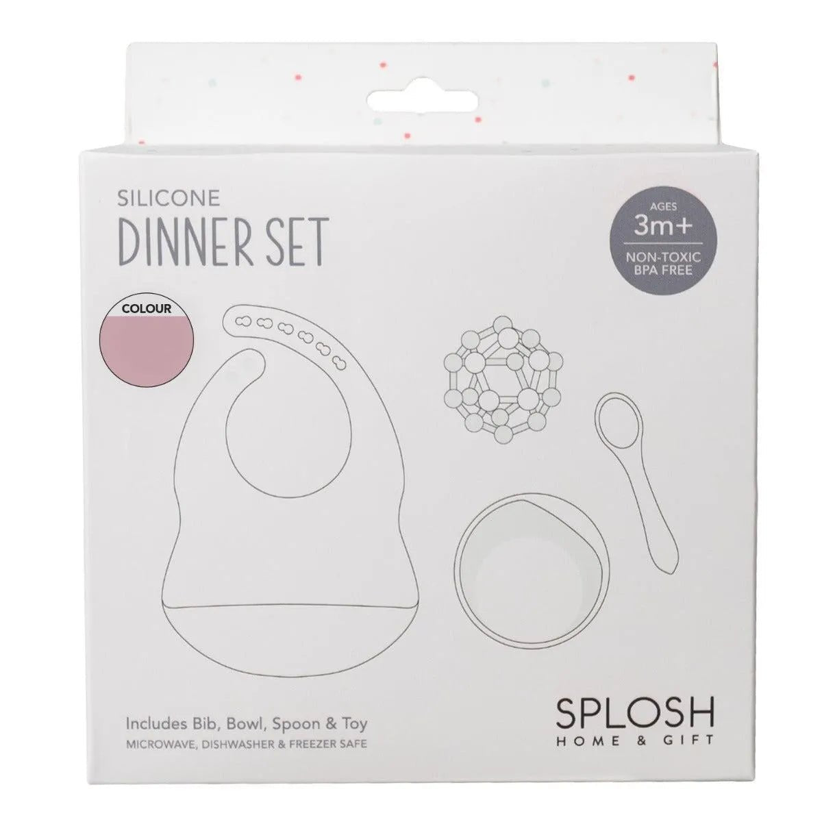 SploshSilicone Dinner Set - Pink