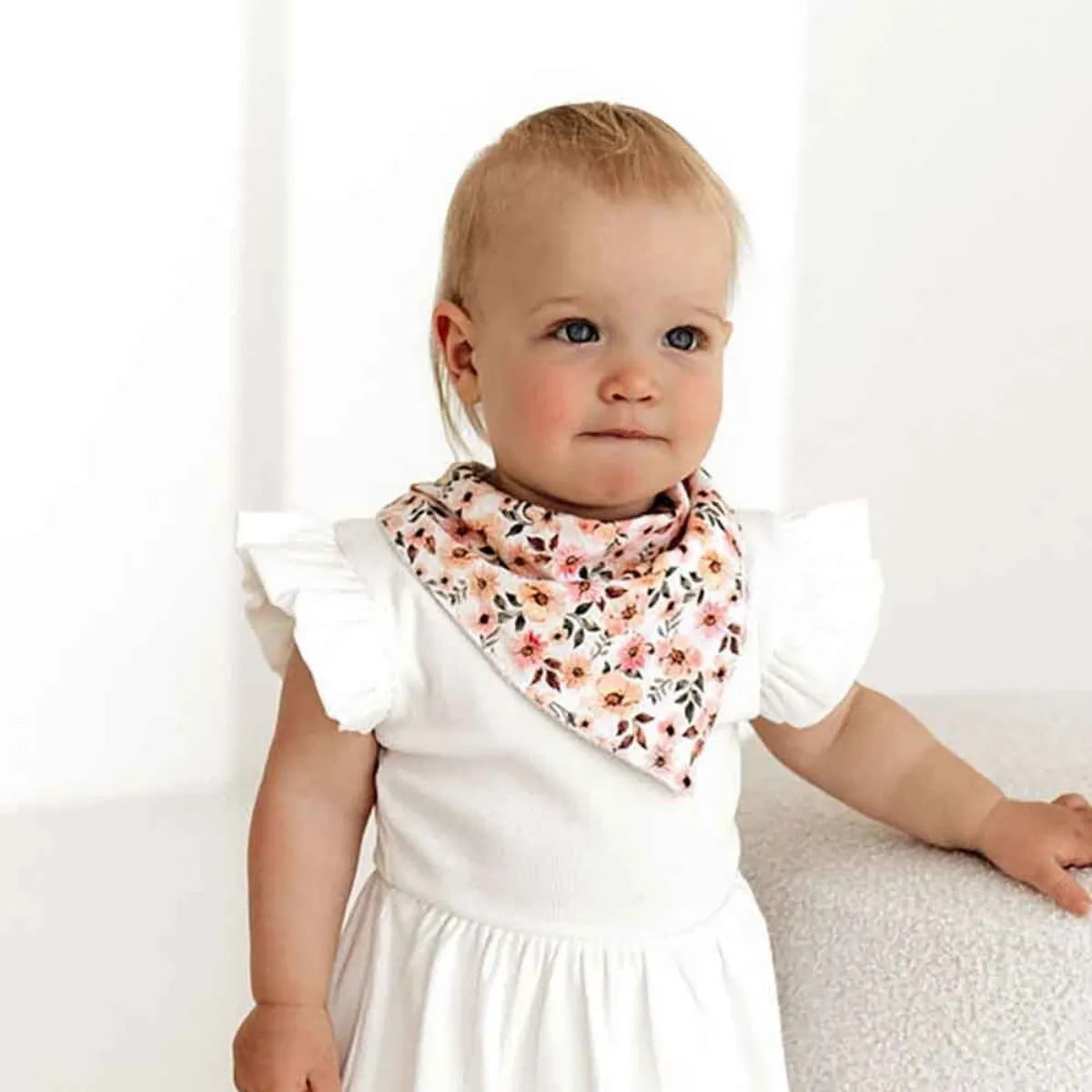 Spring Floral Organic Dribble Bib - Snuggle Hunny - Image 1