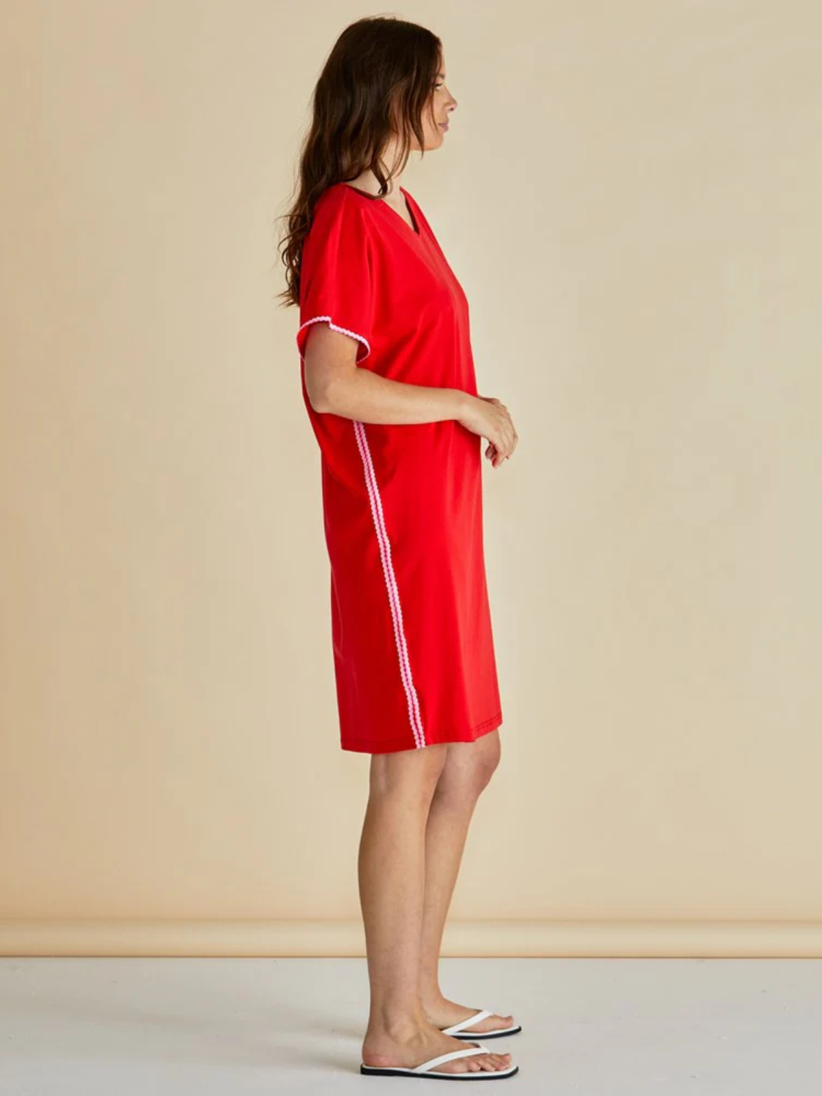 Stellar T-Shirt Dress - Red - Betty Basics - Image 2