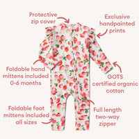 Strawberry Organic Snugglesuit Convertible Romper