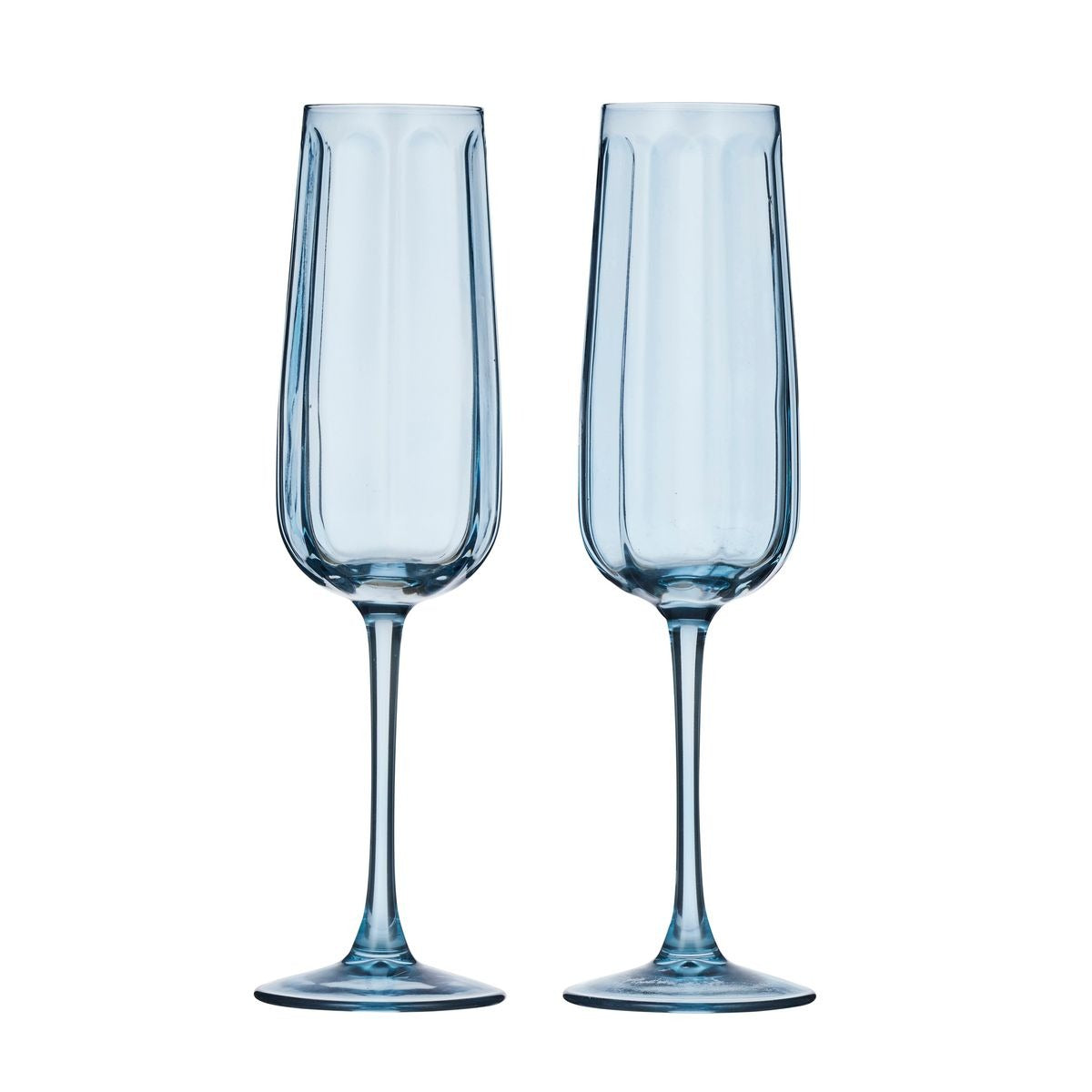 Studio Glass Flute Set of 2 | Denim