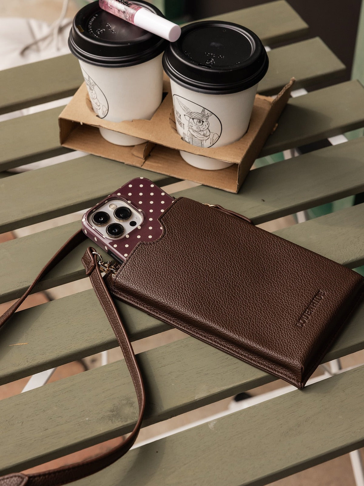 Suki Phone Bag - Chocolate