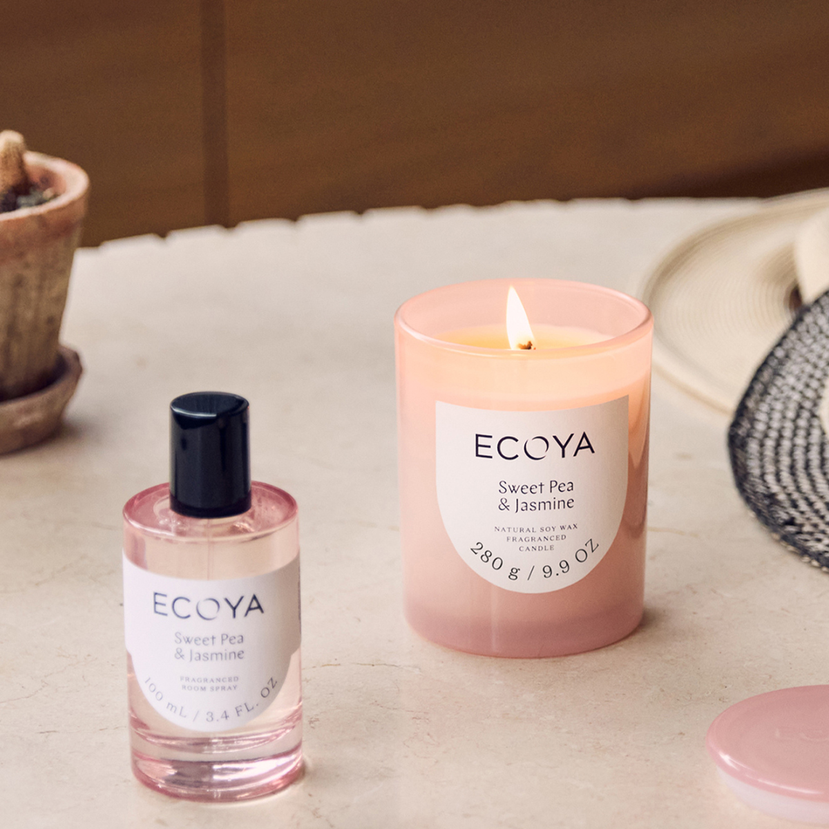 Sweet Pea & Jasmine Metro Candle - Ecoya - Image 2