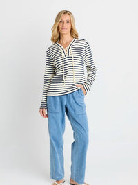 Tammi Tie Top - Navy Stripe