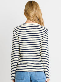 Tammi Tie Top - Navy Stripe