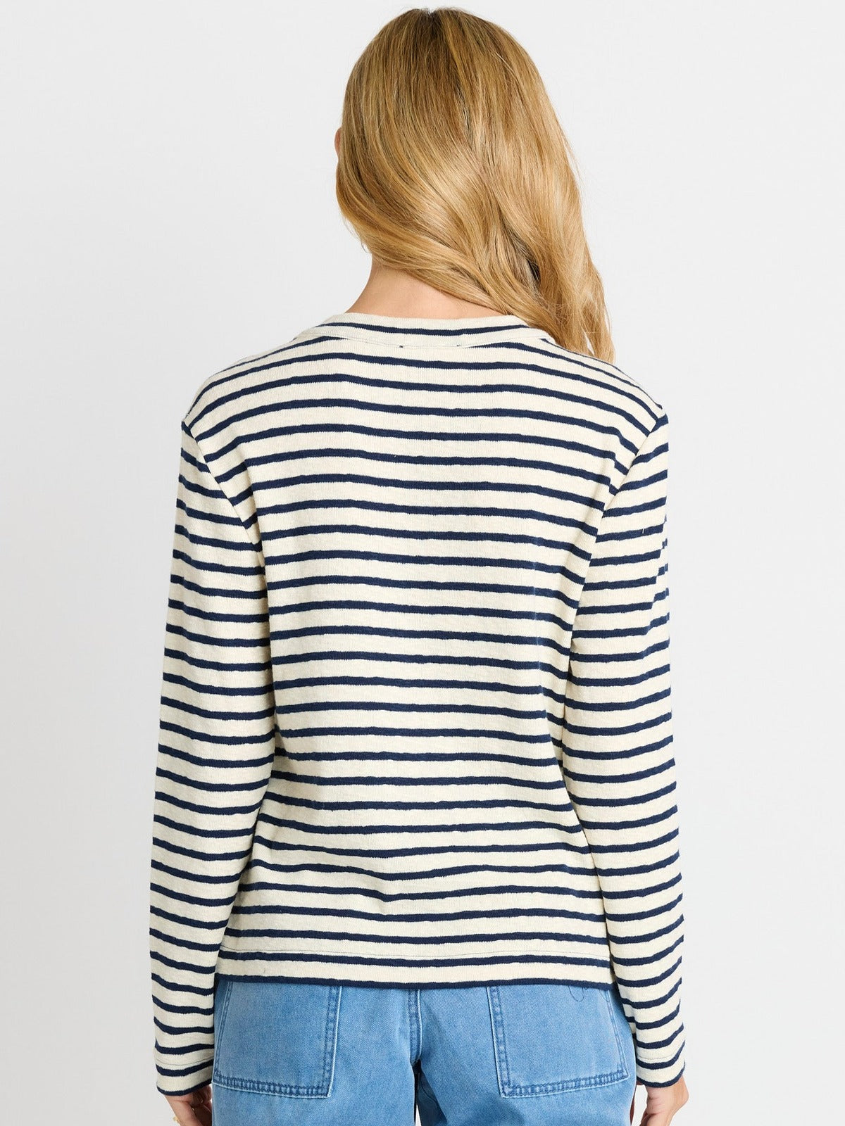 Tammi Tie Top - Navy Stripe