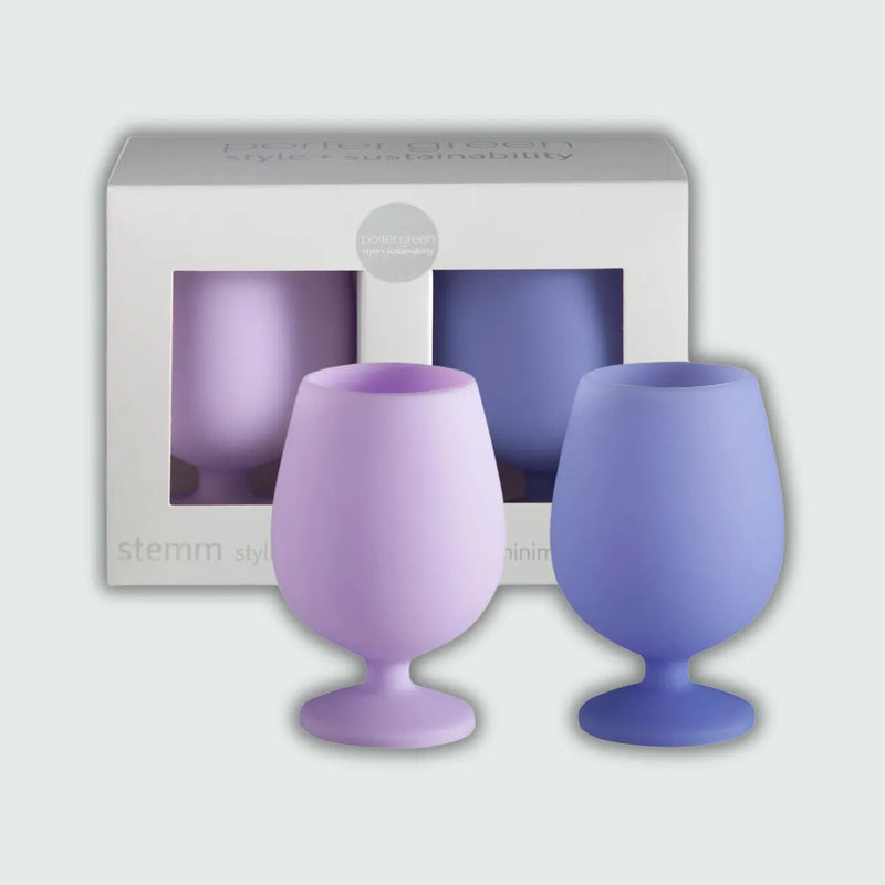 Tanzanite + Amethyst | Stemm | Silicone Unbreakable Wine Glasses - Porter Green - Image 1