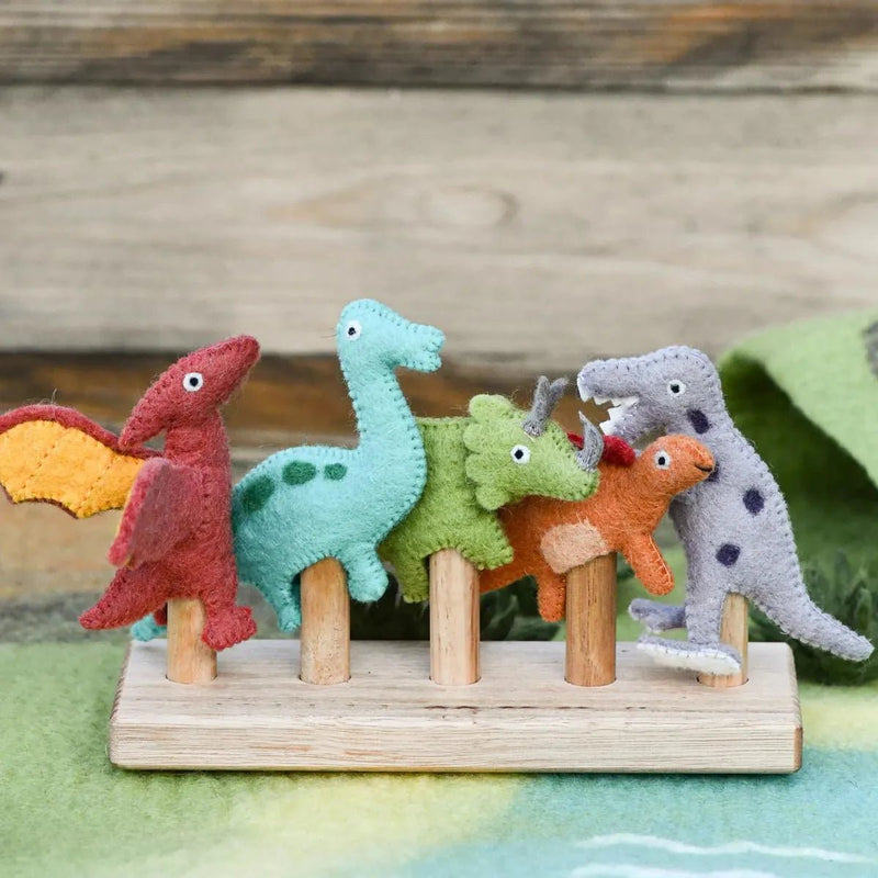 Tara TreasuresDinosaur Finger Puppets Set