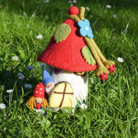 Tara TreasuresFairies and Gnomes House - Red Roof