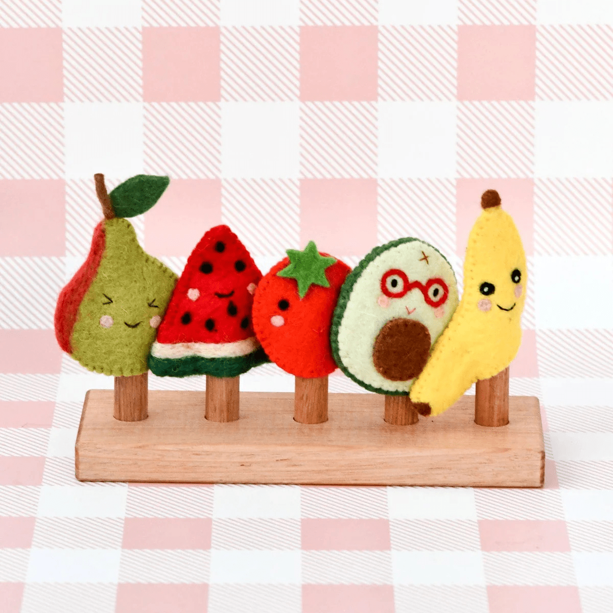 Tara Treasures Felt Fruits, Finger Puppets Set