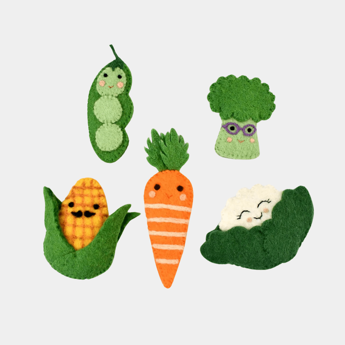 Tara TreasuresFelt Vegetables - Finger Puppets Set