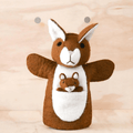 Hand Puppet - Brown Kangaroo with Joey