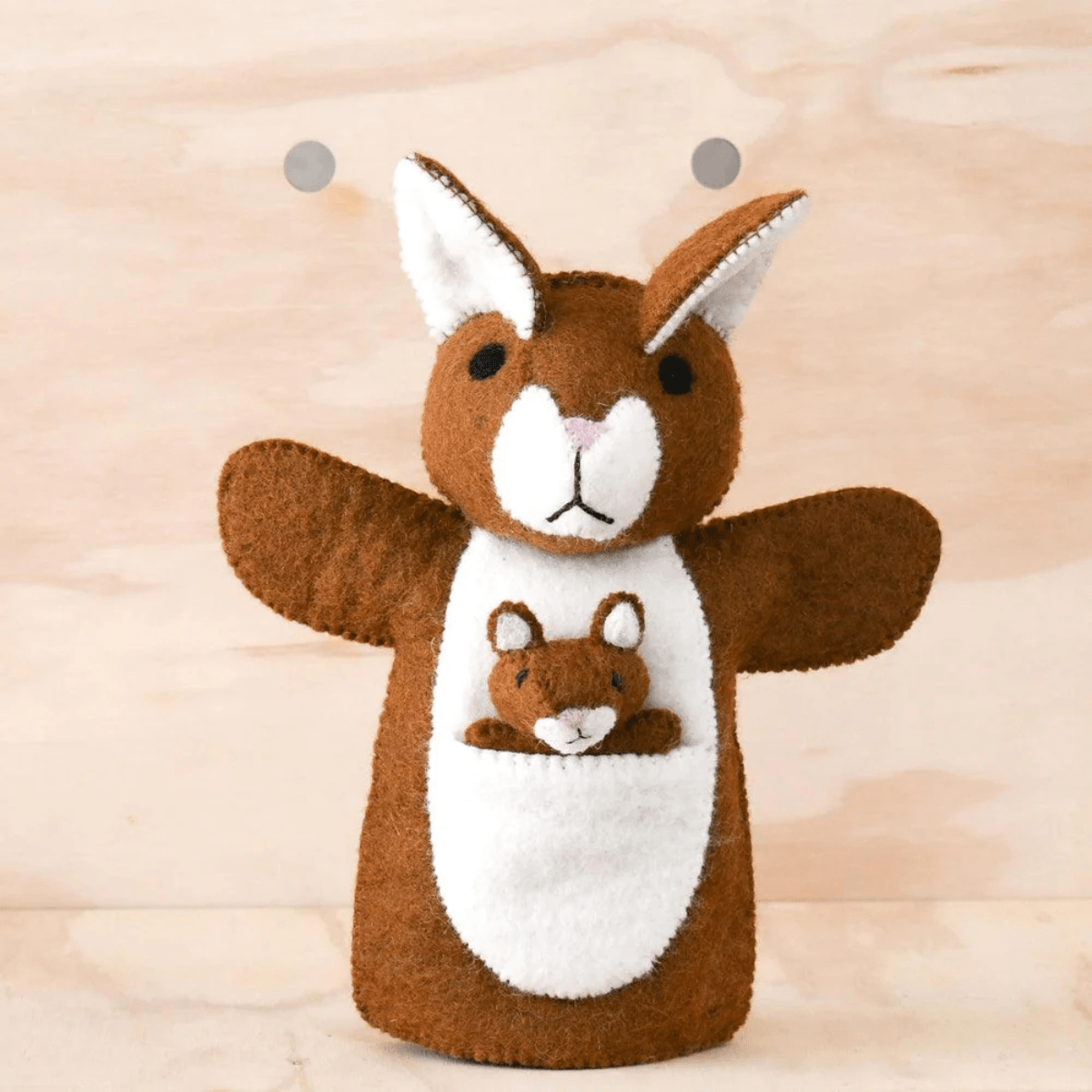 Tara TreasuresHand Puppet - Brown Kangaroo with Joey