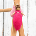 Needle Felted Fairy - Bright Pink Dress