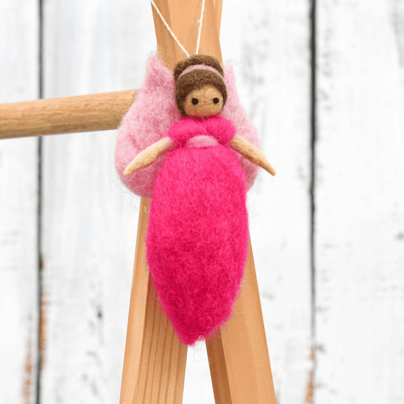 Tara TreasuresNeedle Felted Fairy - Bright Pink Dress