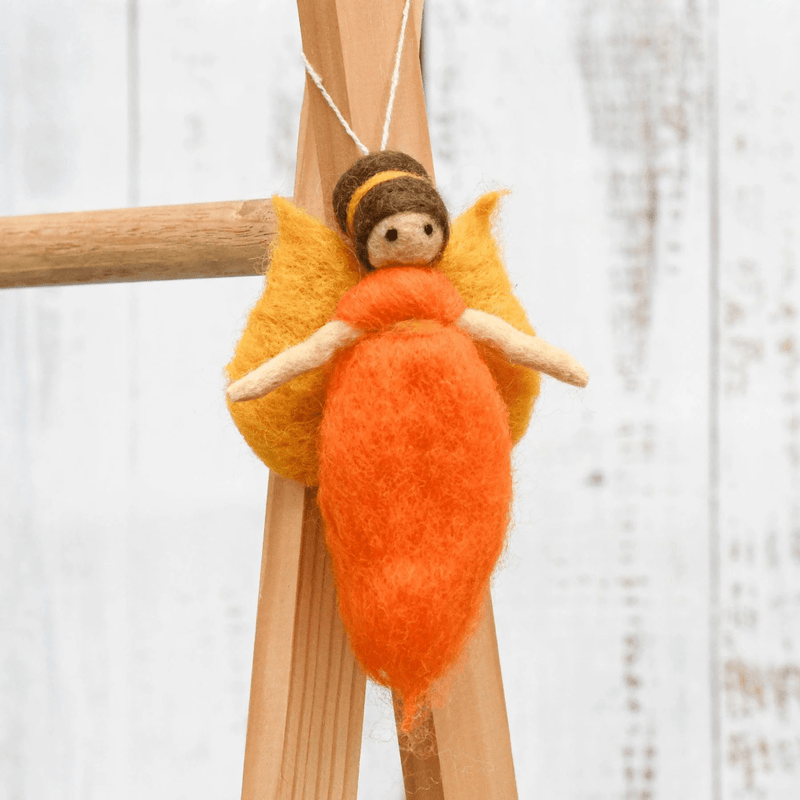 Tara TreasuresNeedle Felted Fairy - Orange Dress