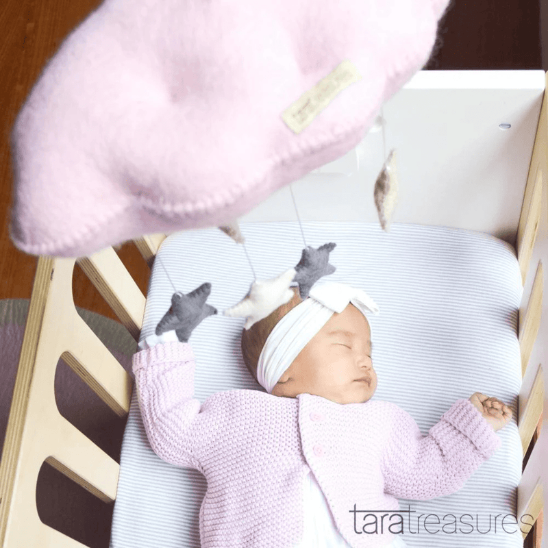Tara TreasuresNursery Mobile - Pink Cloud With Stars