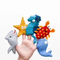 Tara TreasuresOcean and Sea Creatures A, Finger Puppet Set