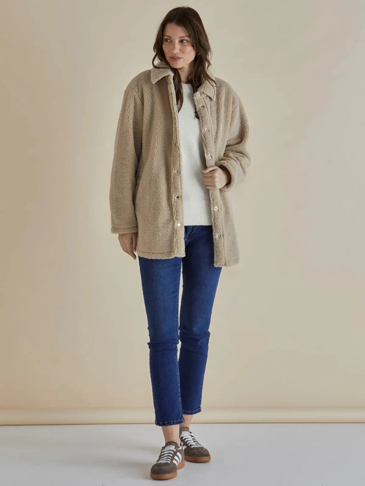 Teddy Jacket - Latte - Betty Basics - Image 2