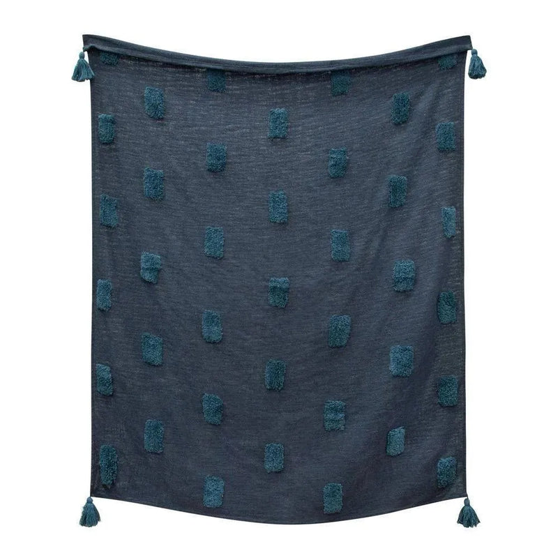 Textured Throw - Quinn Indigo & Majolica - J.Elliot - Image 1