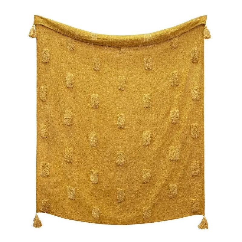 Textured Throw - Quinn Ochre & Jojoba - J.Elliot - Image 1
