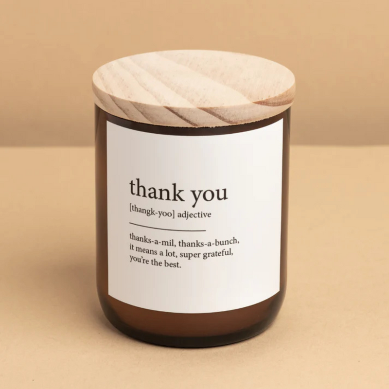 Thank You - Dictionary Candle - Commonfolk Collective - Image 1
