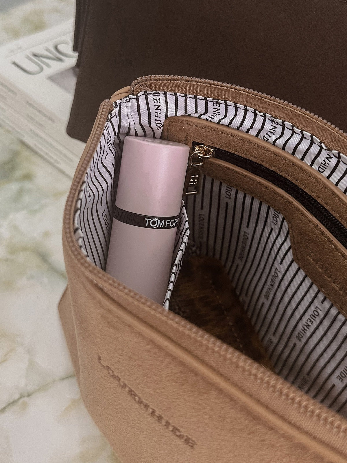 The Everyday Suedette Pouch - Suedette Honey