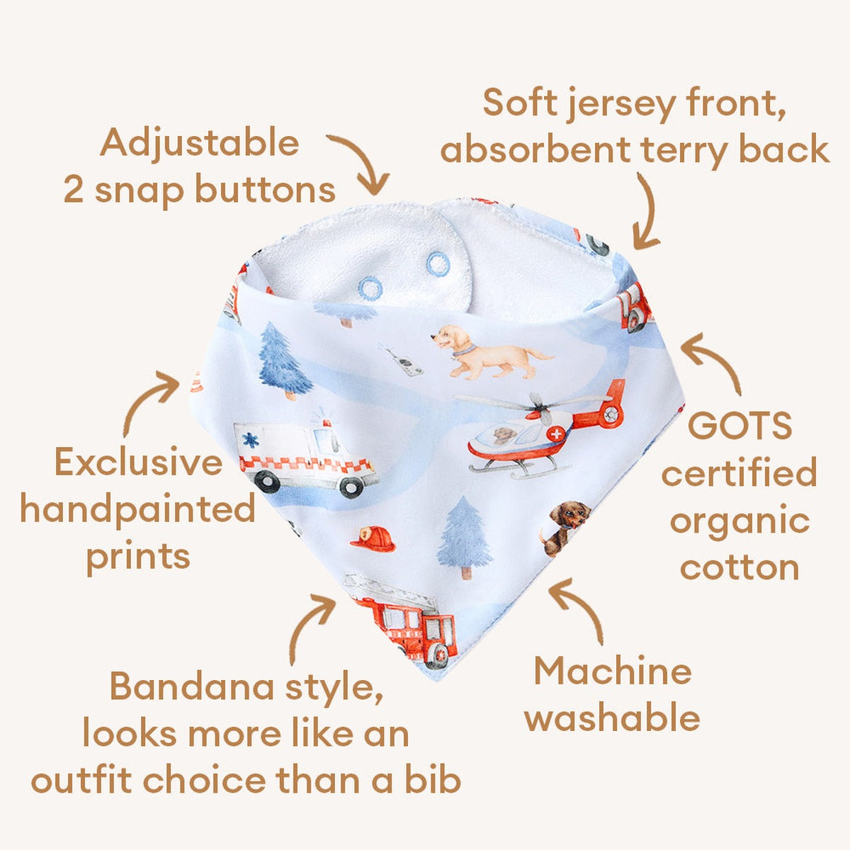 To The Rescue Organic Dribble Bib