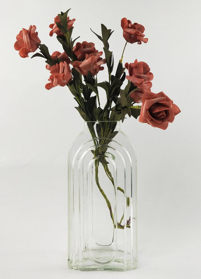 Tommy Tall Glass Vase - Clear 27cm - Urban Products - Image 1